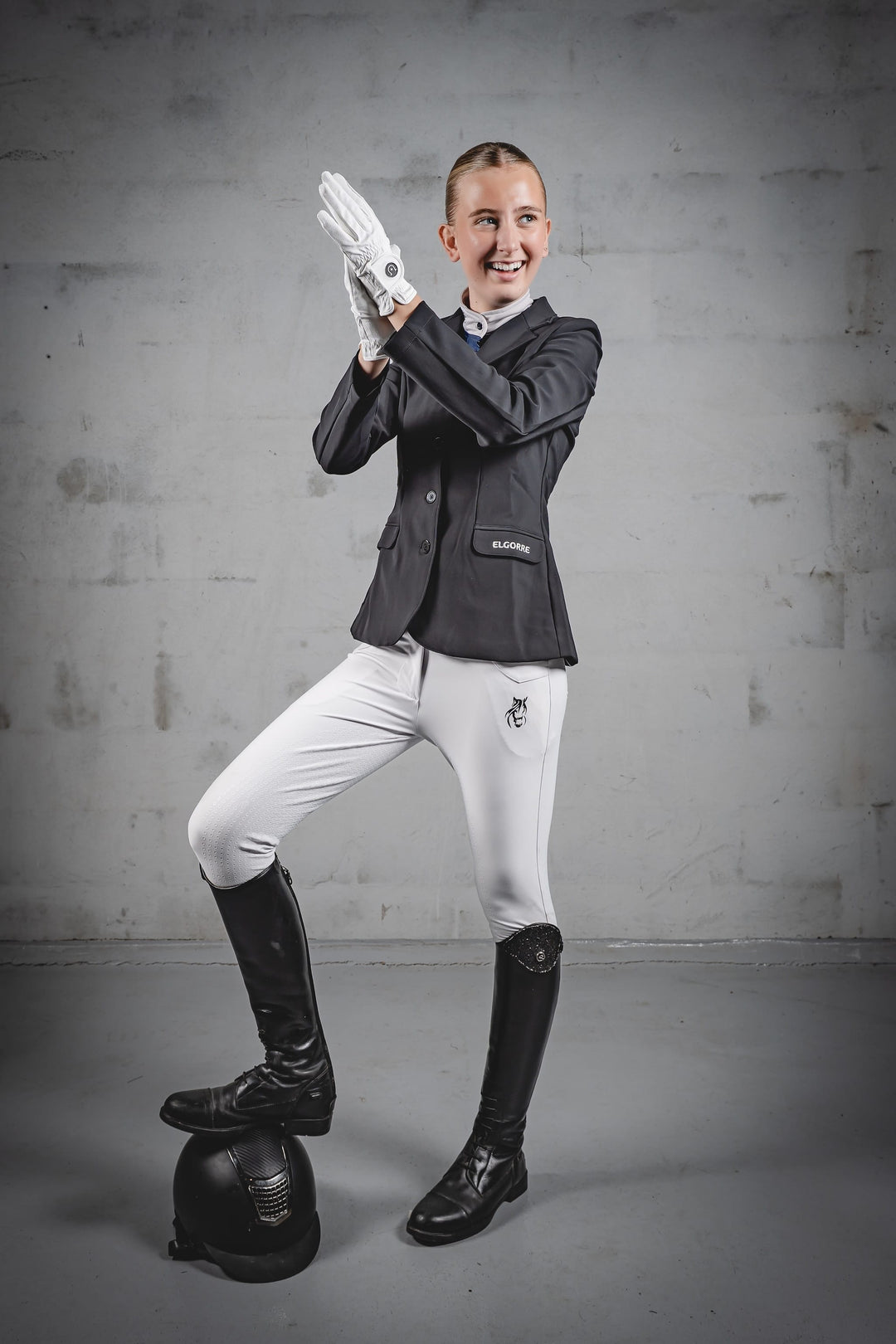 Ridehandsker - hvide - Lena