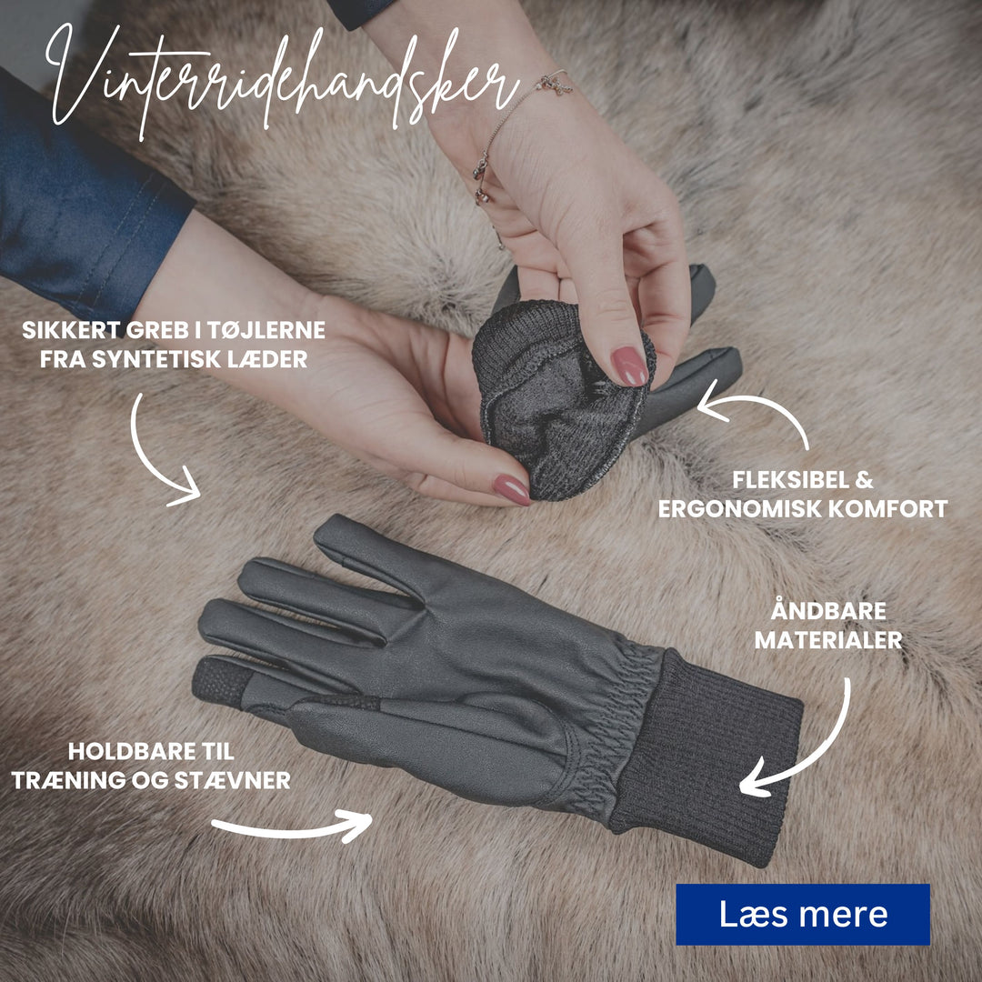 Vinterridehandsker - sort